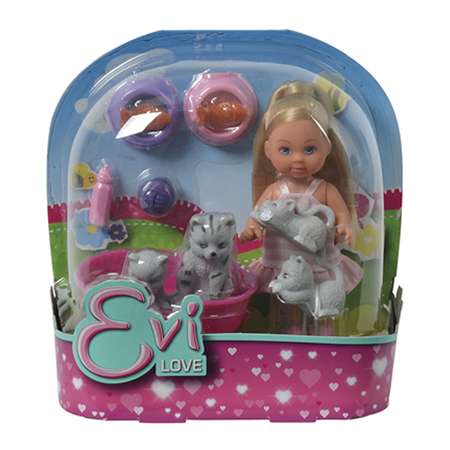 Кукла Evi Simba Еви с домашними животными блондинка с кошечками