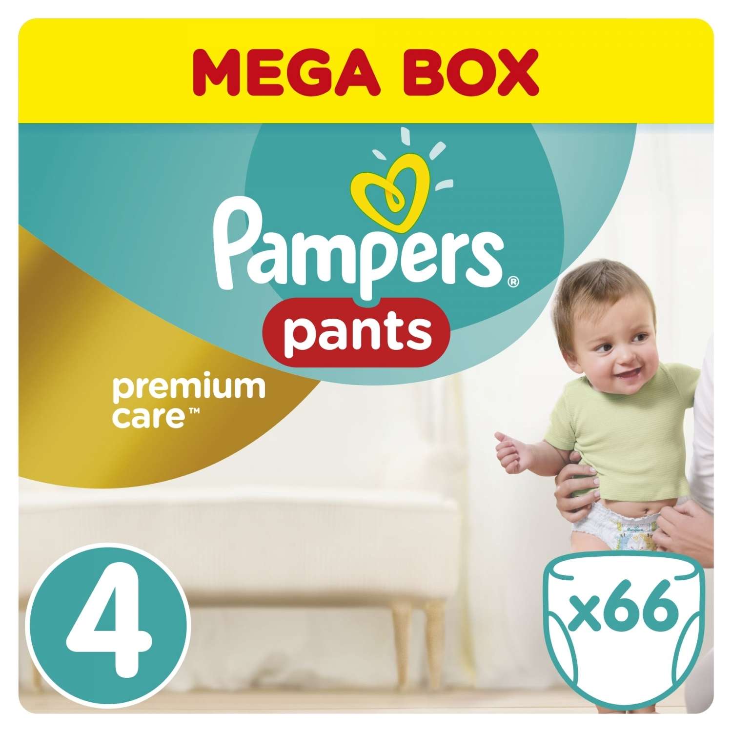 Подгузники-трусики Pampers Premium care 9-14кг 66шт - фото 1