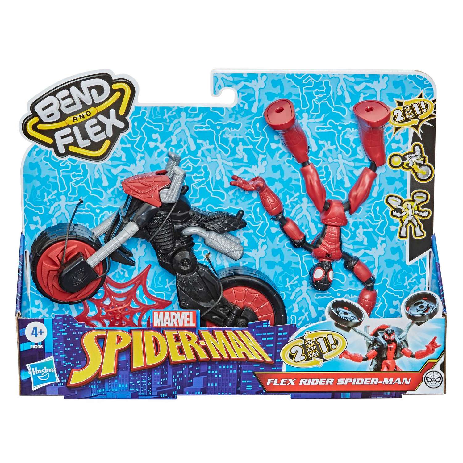 Набор игровой Hasbro (SM) Бенди Человек-паук на мотоцикле F02365L0 F02365L0 - фото 2