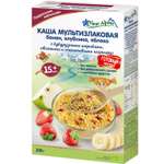 Каша Fleur Alpine мультизлаковая банан-клубника-яблоко с кукурузными шариками овсяными и спельтовыми хлопьями 200г с 15месяцев