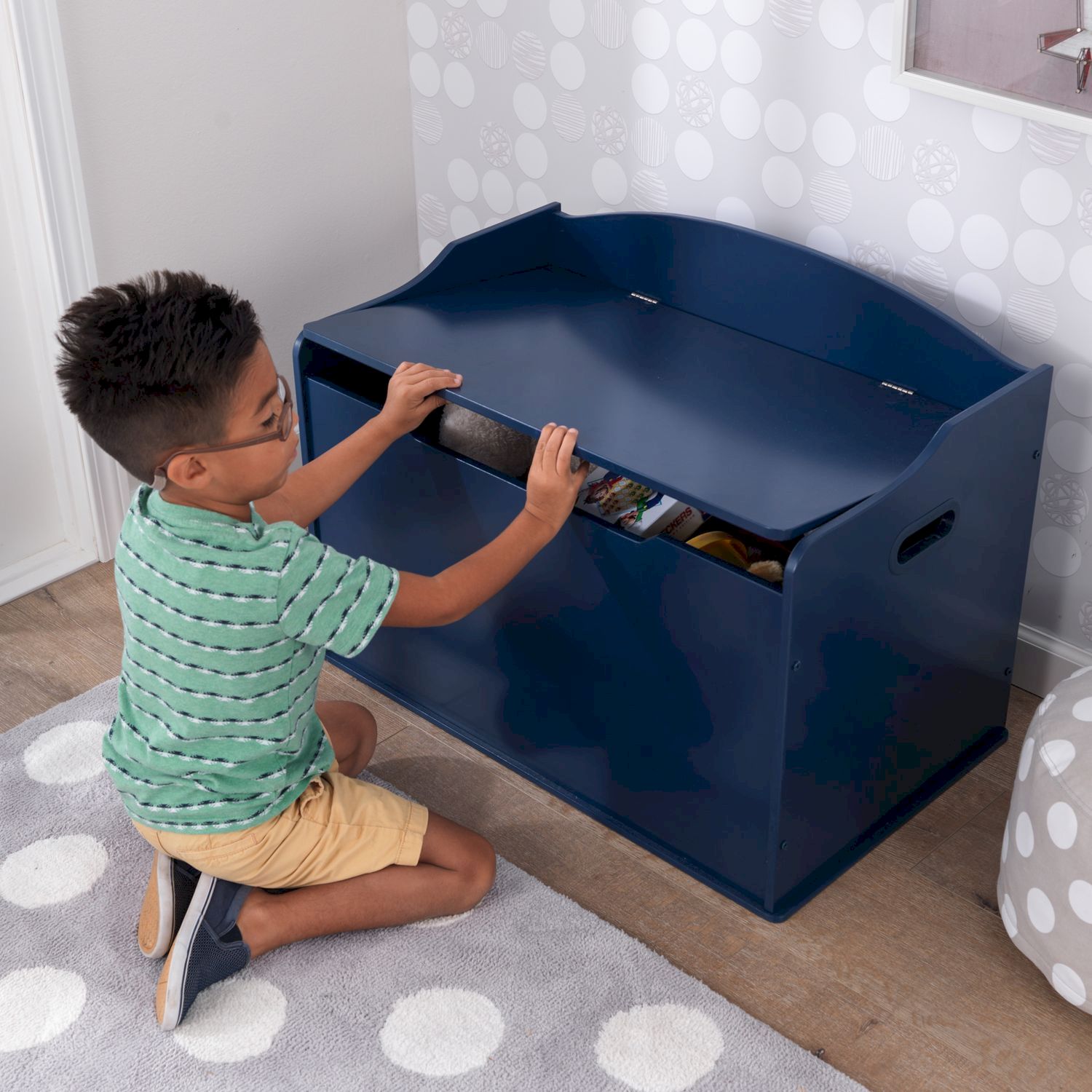 Ящик для хранения KidKraft Toy Box Синий 14959_KE - фото 4