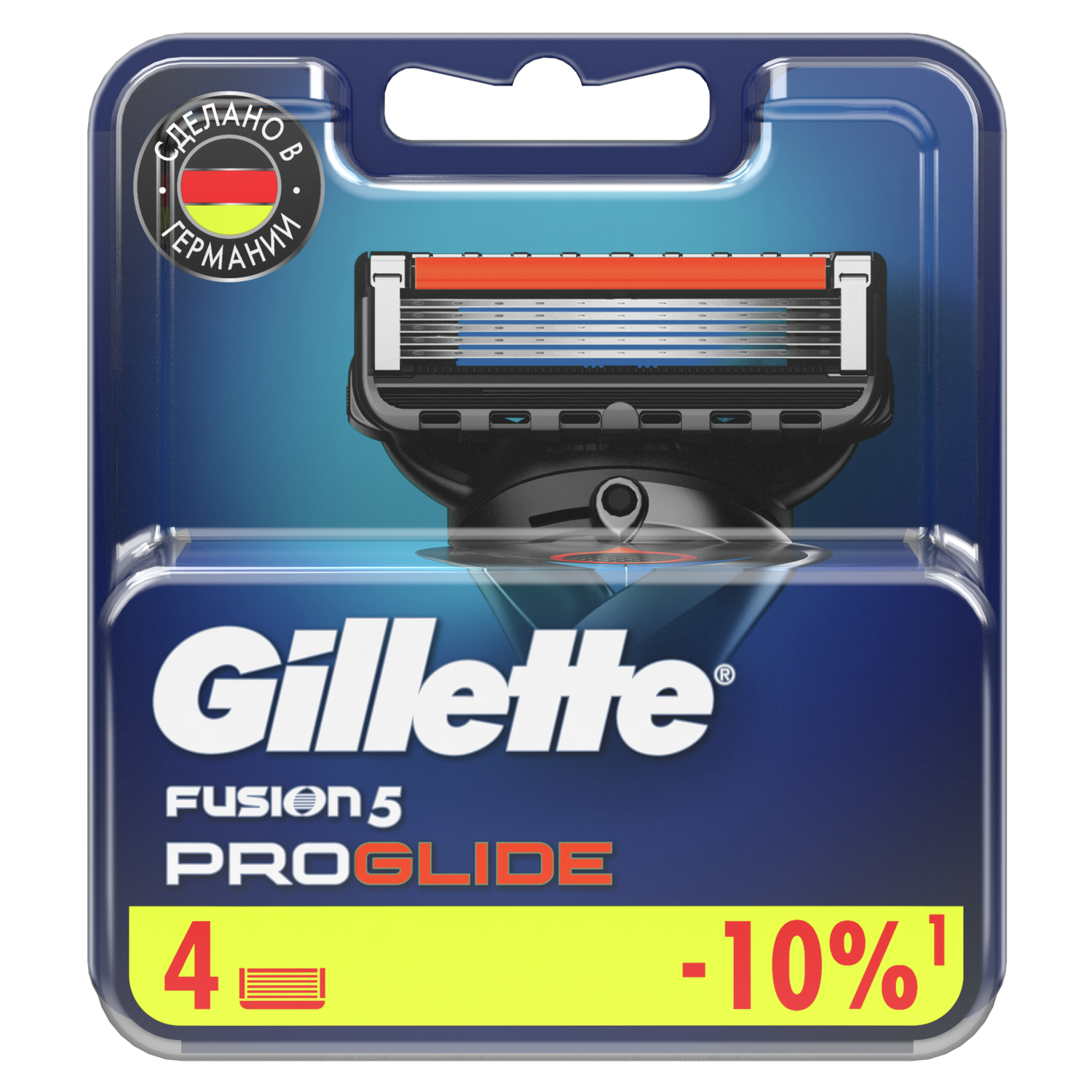 Кассеты сменные для бритья Gillette Fusion ProGlide 4шт - фото 1