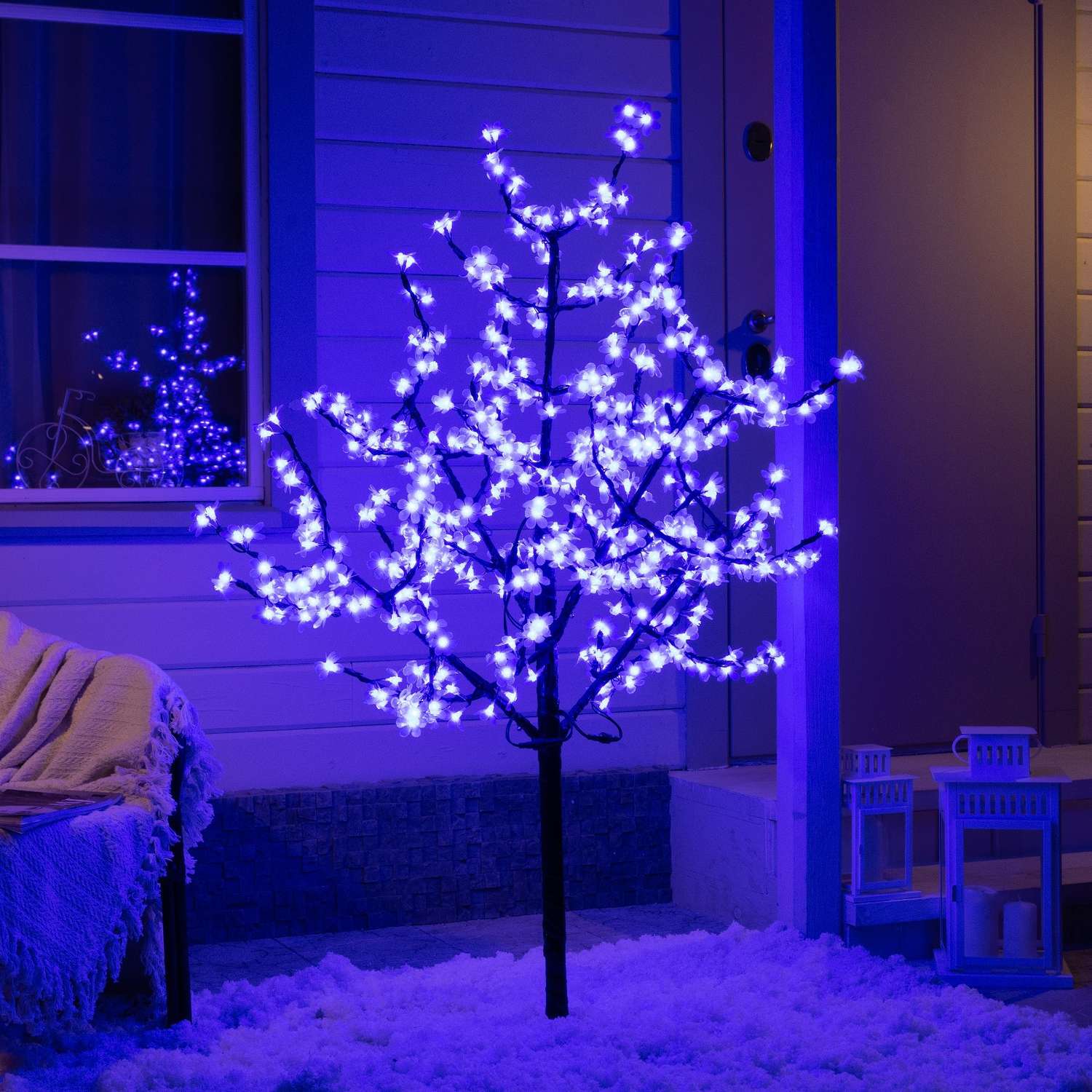 Светодиодное Luazon дерево «Баугиния» 1.5 м 480 LED постоянное свечение 220 В свечение синее - фото 1