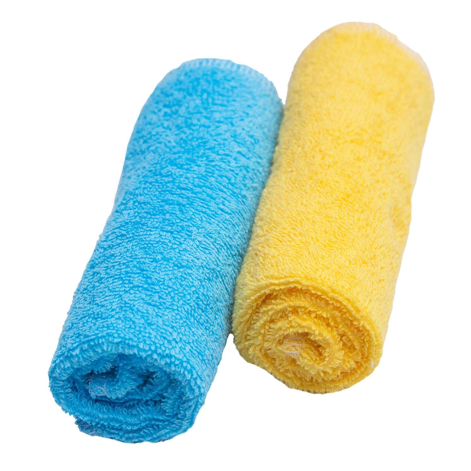 Полотенце-салфетка для кормления Amarobaby Soft Care 2шт Голубой-Жёлтый - фото 1