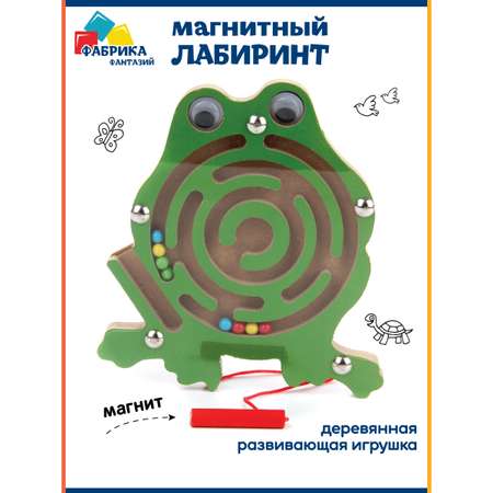 Деревянная игрушка Фабрика Фантазий Рамка-лабиринт Лягушка