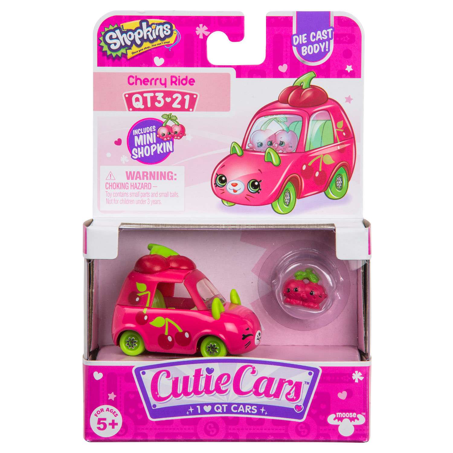Машинка Cutie Cars с мини-фигуркой Shopkins S3 Черри Райд 57114 - фото 2
