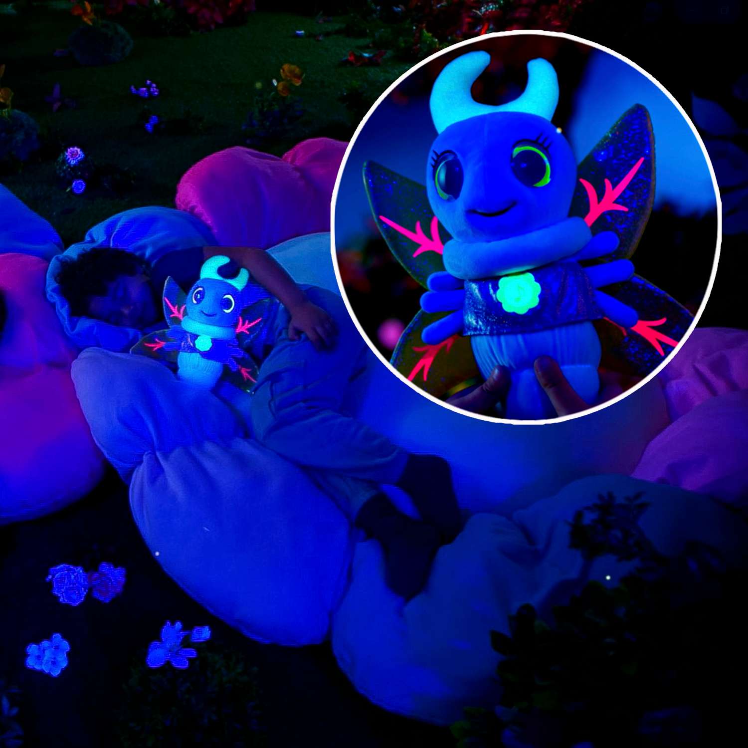 Игрушка интерактивная Светлячок ночничок музыкальная мягкая цвет голубой - фото 11