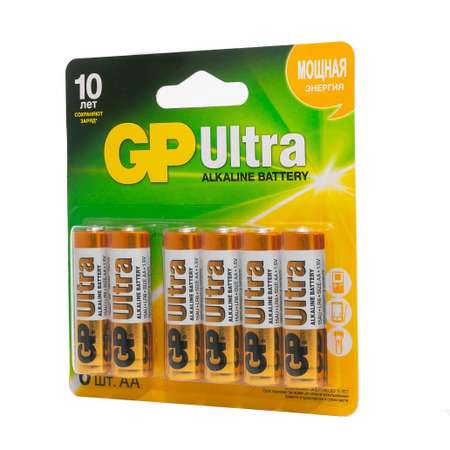 Набор батареек GP Ultra Alkaline AA LR6 6 шт 15AU4/2-СК6