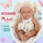 Кукла Arias Calin reborn реалистичная виниловая силиконовая мини реборн пупс 26 см