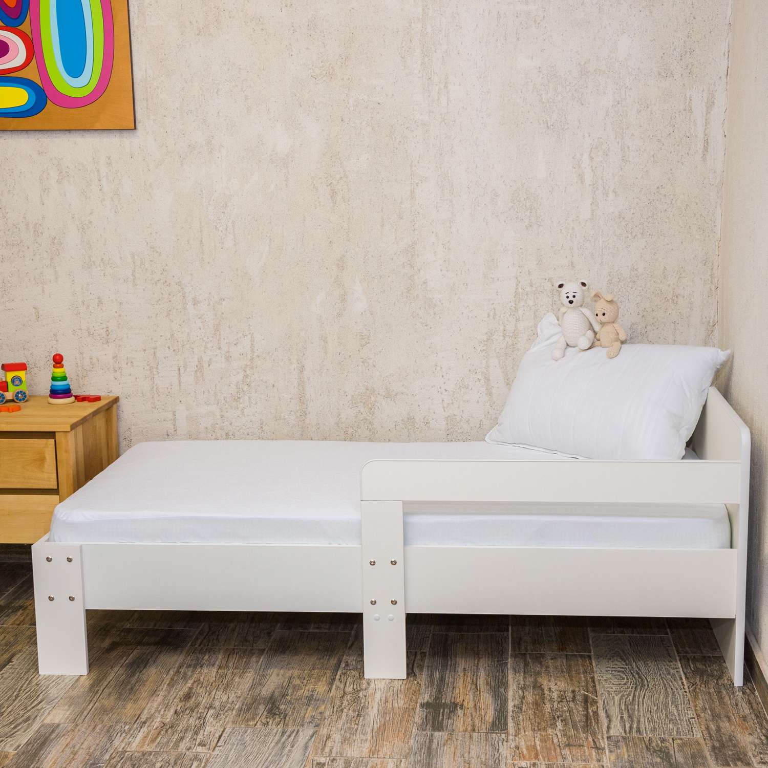 Кровать детская 160*80 белая Alatoys подростковая деревянная - фото 5