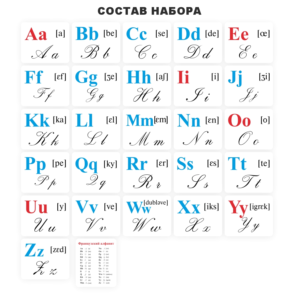 Развивающие обучающие карточки Крокуспак Французский алфавит с прописными буквами 27 шт 218636 - фото 4