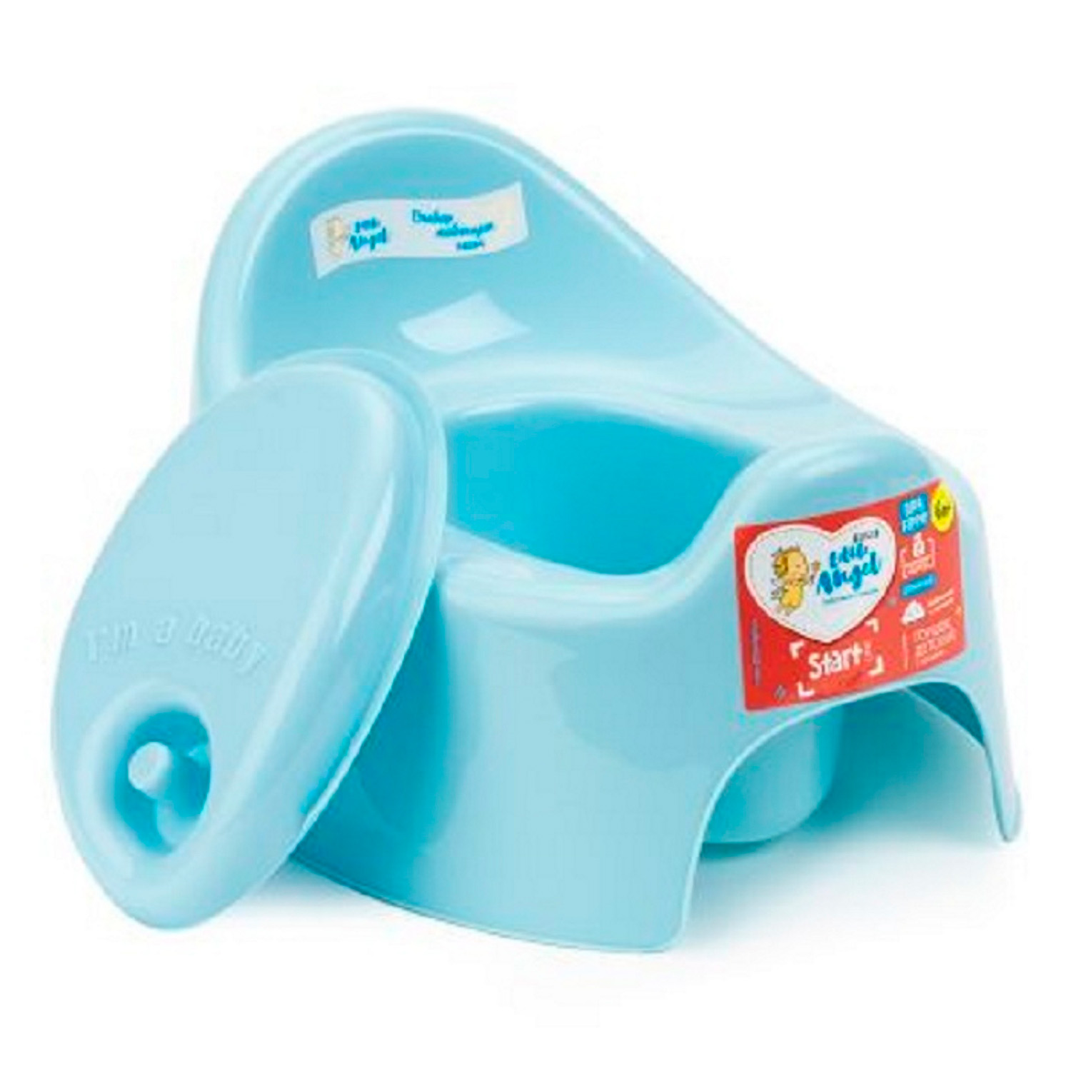 Горшок детский PLASTIC REPABLIC baby Пластиковый с крышкой голубой - фото 3