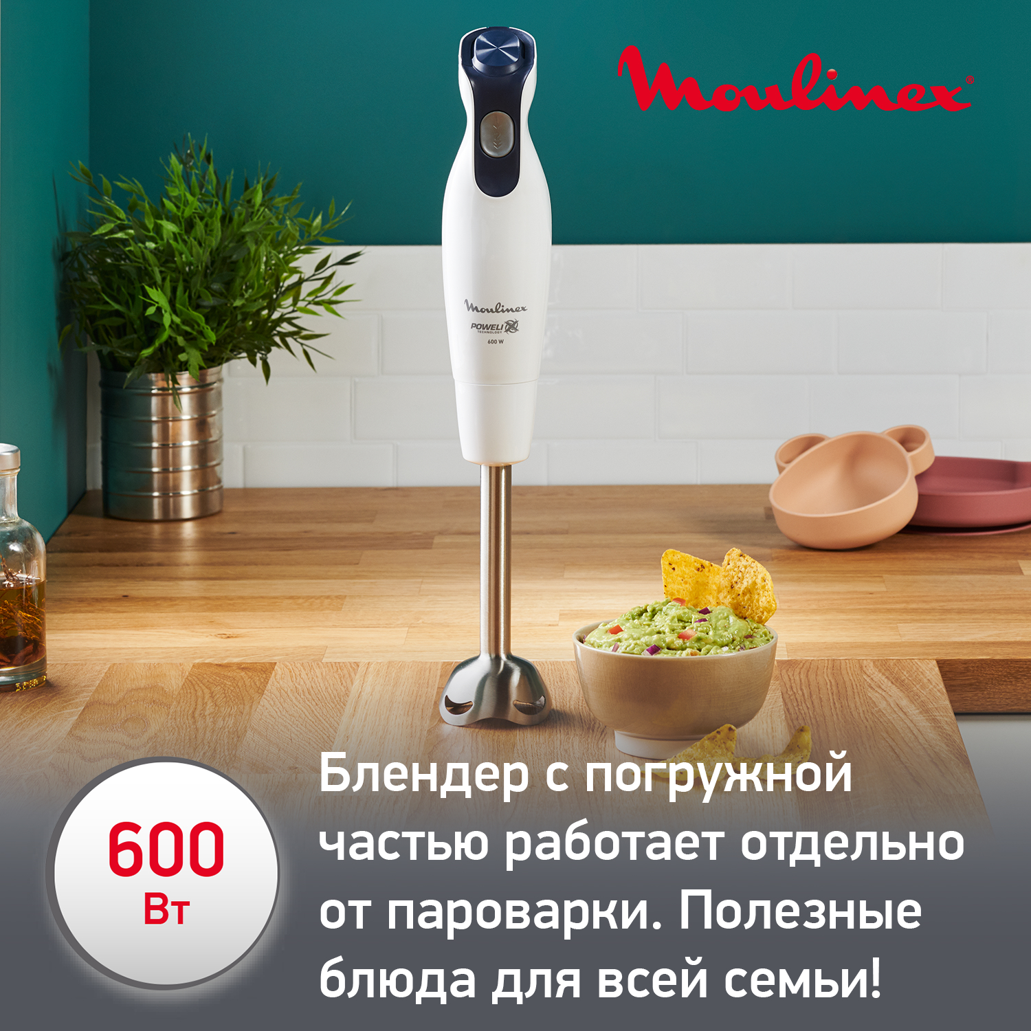 Блендер-пароварка Moulinex DD55W110 Yummy Gourmet купить по цене 17999 ₽ в  интернет-магазине Детский мир