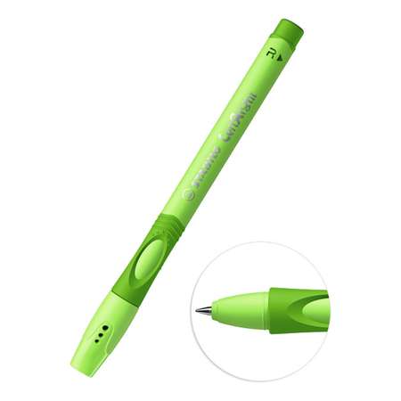 Ручка шариковая STABILO LeftRight для правшей для обучения письму F масляная синяя / корпус зелёный 6328/2-1В