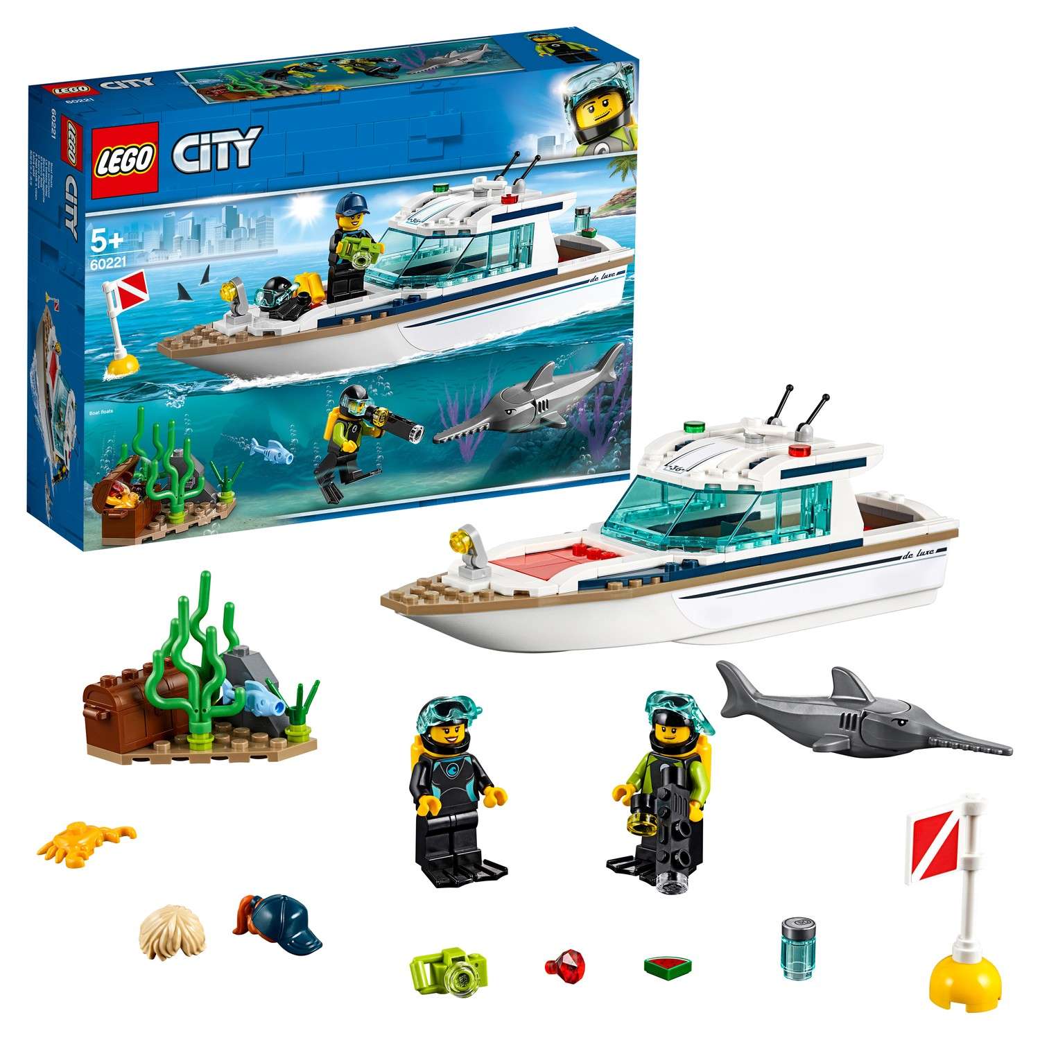 Конструктор LEGO City Great Vehicles Яхта для дайвинга 60221 - фото 1