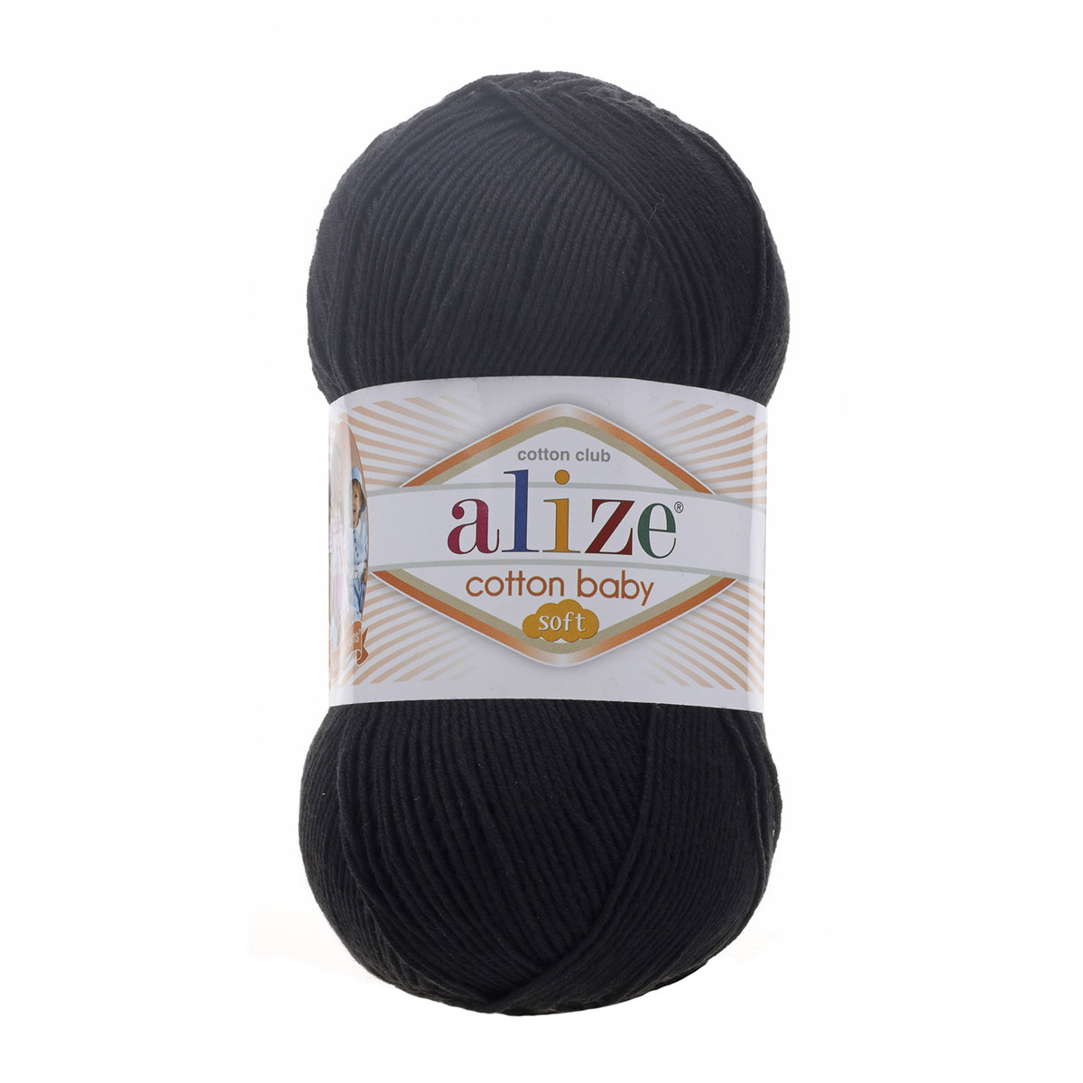 Пряжа для вязания Alize cotton baby soft 100 гр 270 м мягкая плюшевая xлопок aкрил 60 черный 5 мотков - фото 7