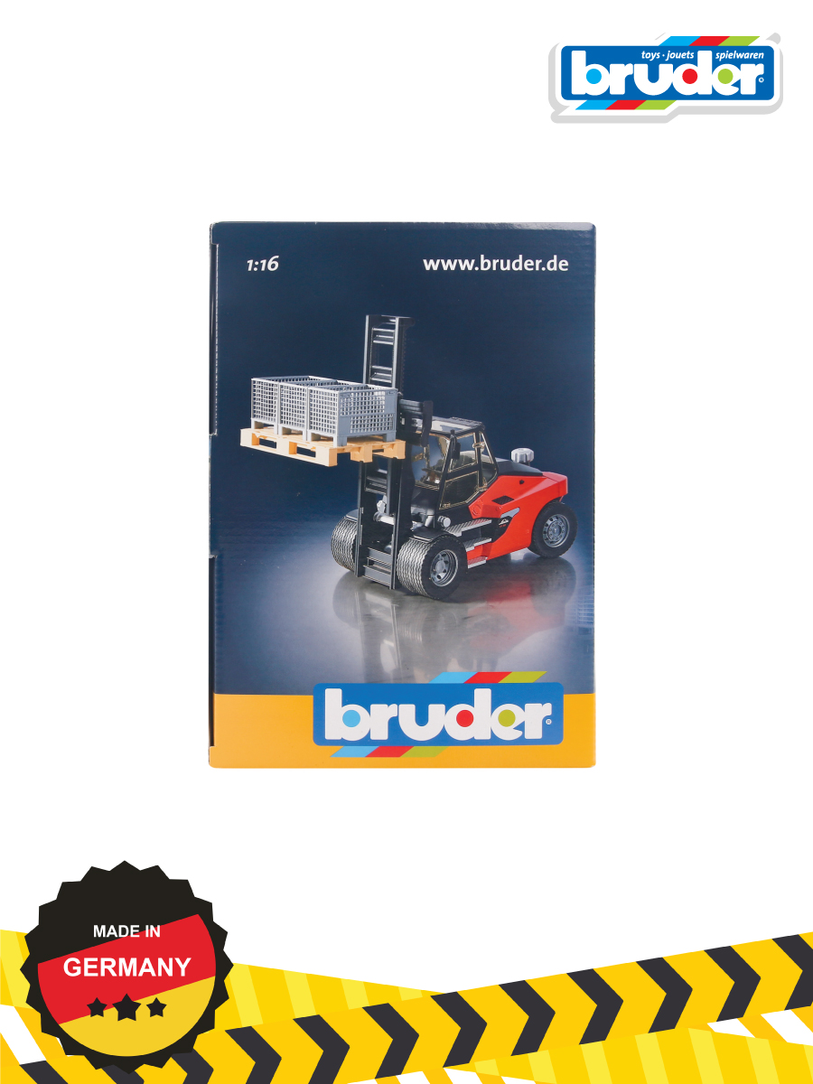 Погрузчик Bruder Linde HT160 с 3 паллетами 1:16 02-513 - фото 10