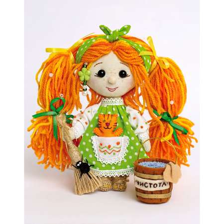 Набор для творчества Кукла Перловка изготовление текстильной игрушки Хозяюшка 15.5 см