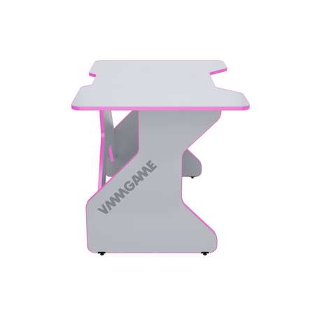 Стол VMMGAME игровой компьютерный one white 100 pink бело-розовый