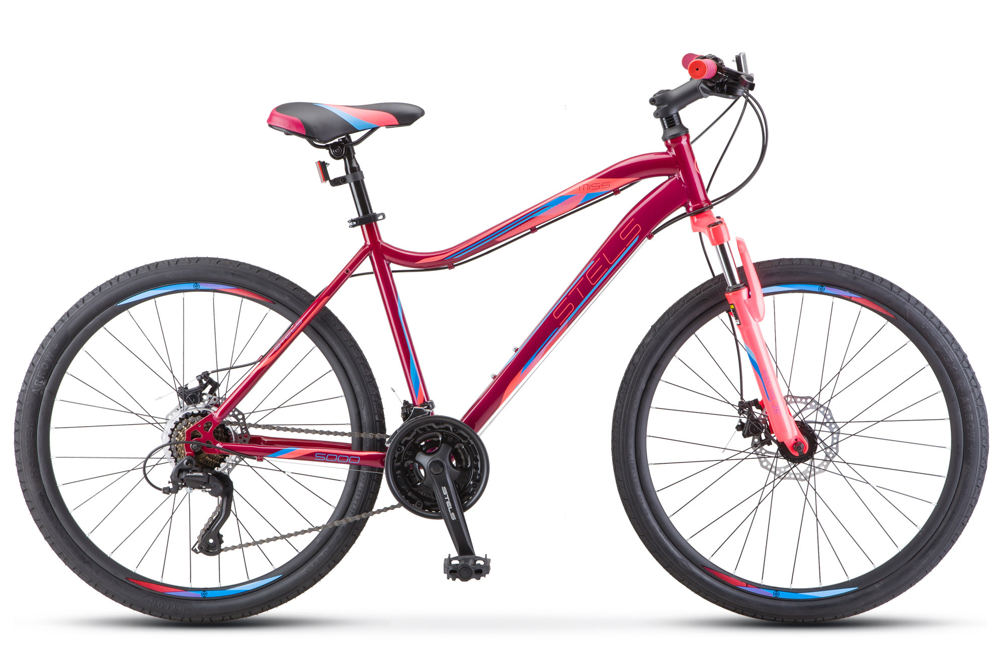 Велосипед STELS Miss-5000 MD 26 V020 16 Вишнёвый/розовый - фото 1