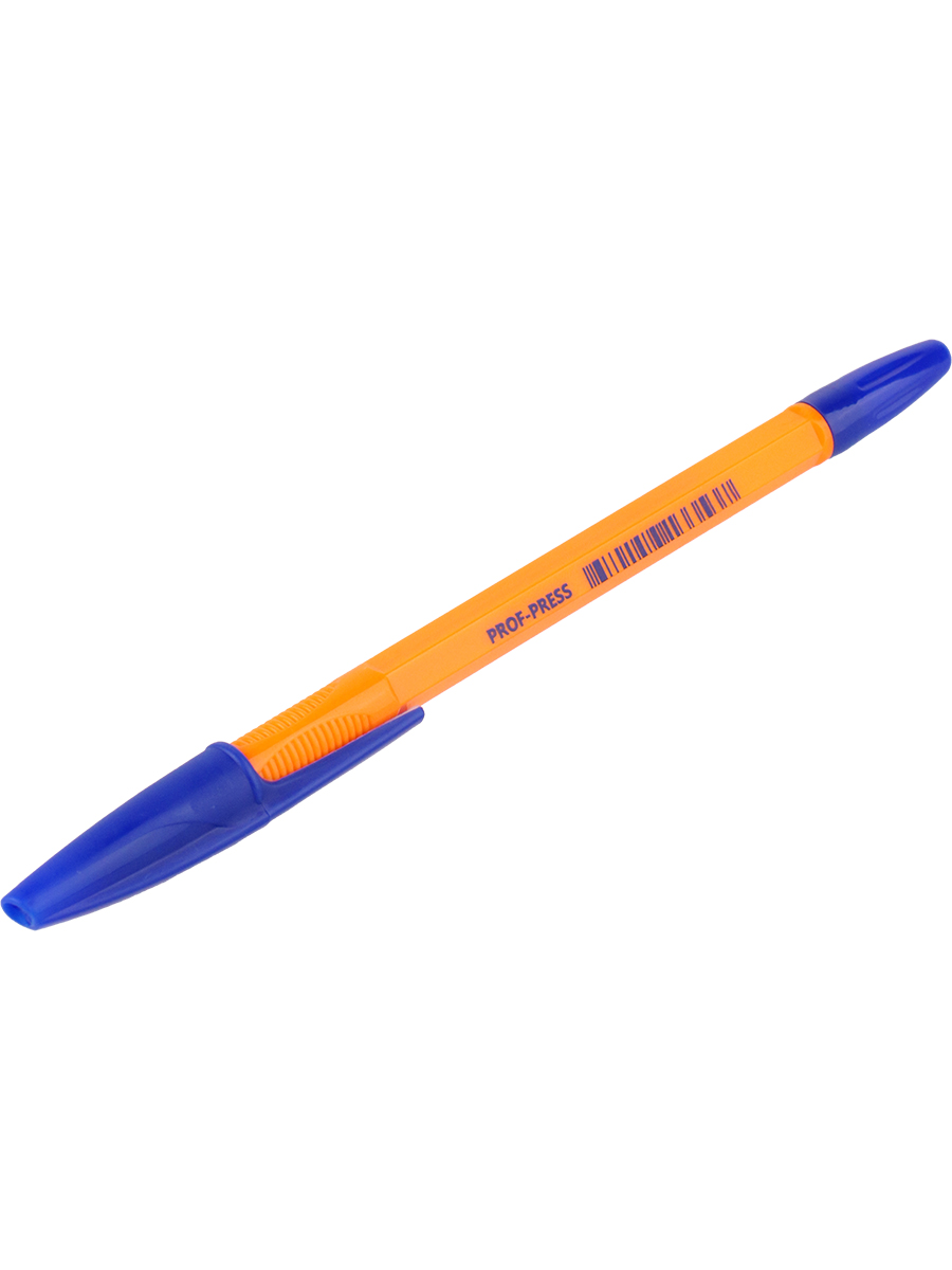 Ручка шариковая Prof-Press Синяя рифленный грип 8 штук - фото 3