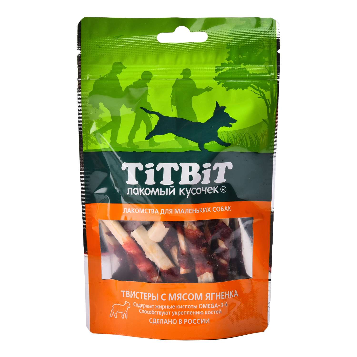 Лакомства для собак TITBIT мелких пород Твистеры с мясом ягненка 50г - фото 1