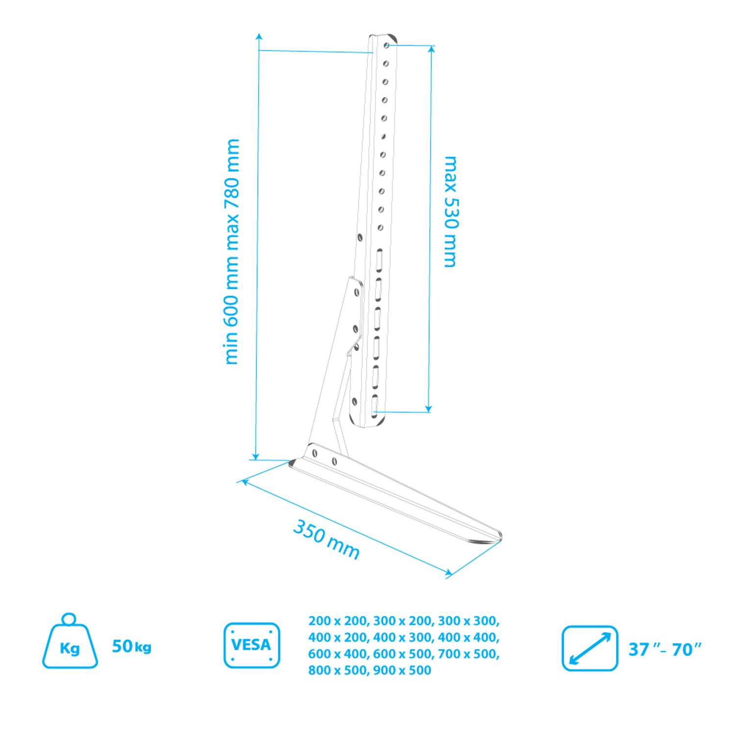 кронштейн на стол abc mount stand 02 black