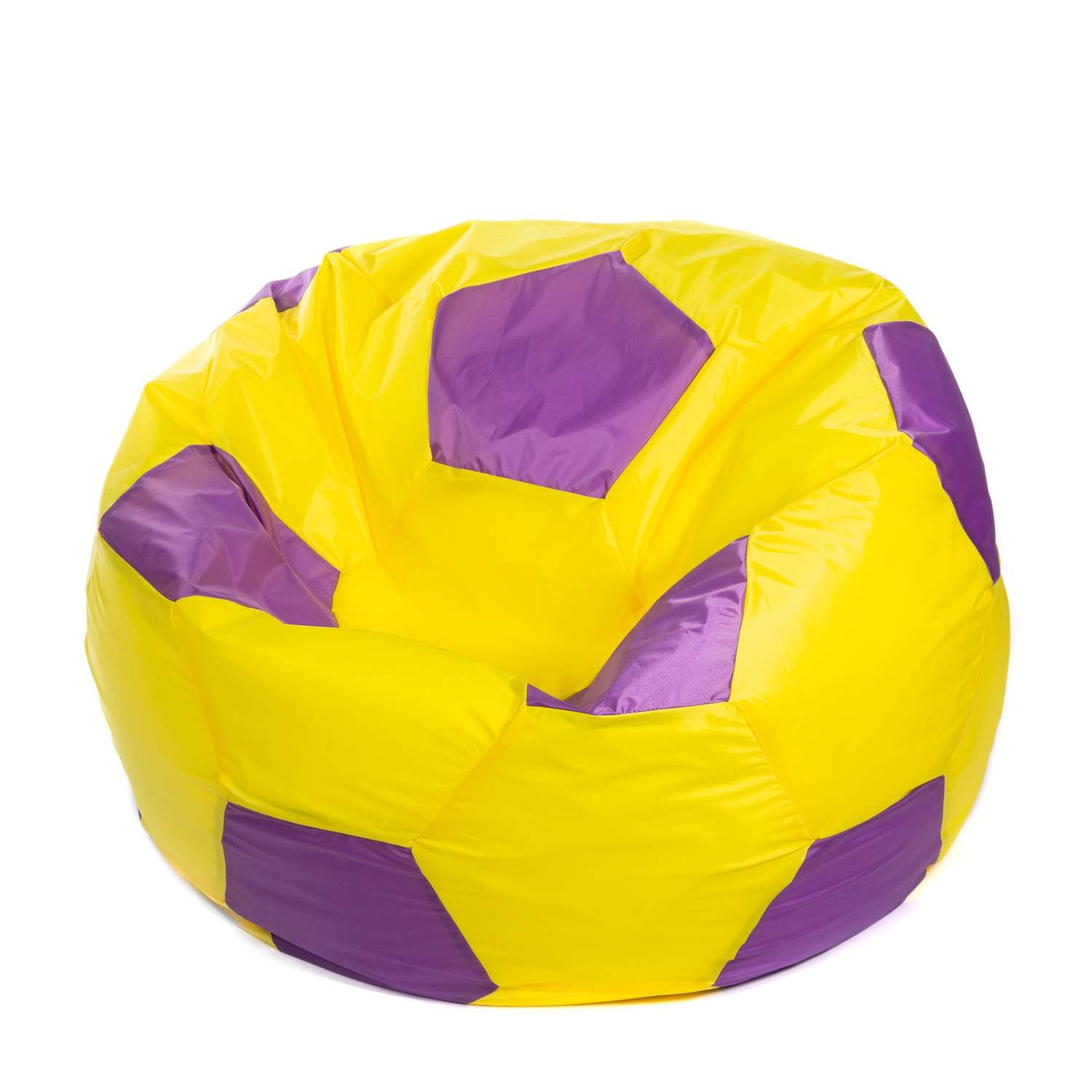 Кресло-мешок Пазитифчик Мяч 80х80см желто-фиолетовый - фото 1