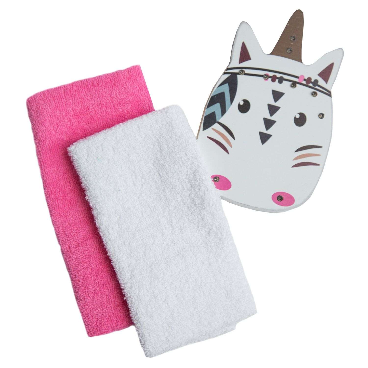 Полотенце-салфетка для кормления Amarobaby Soft Care 2шт Белый-Розовый - фото 5