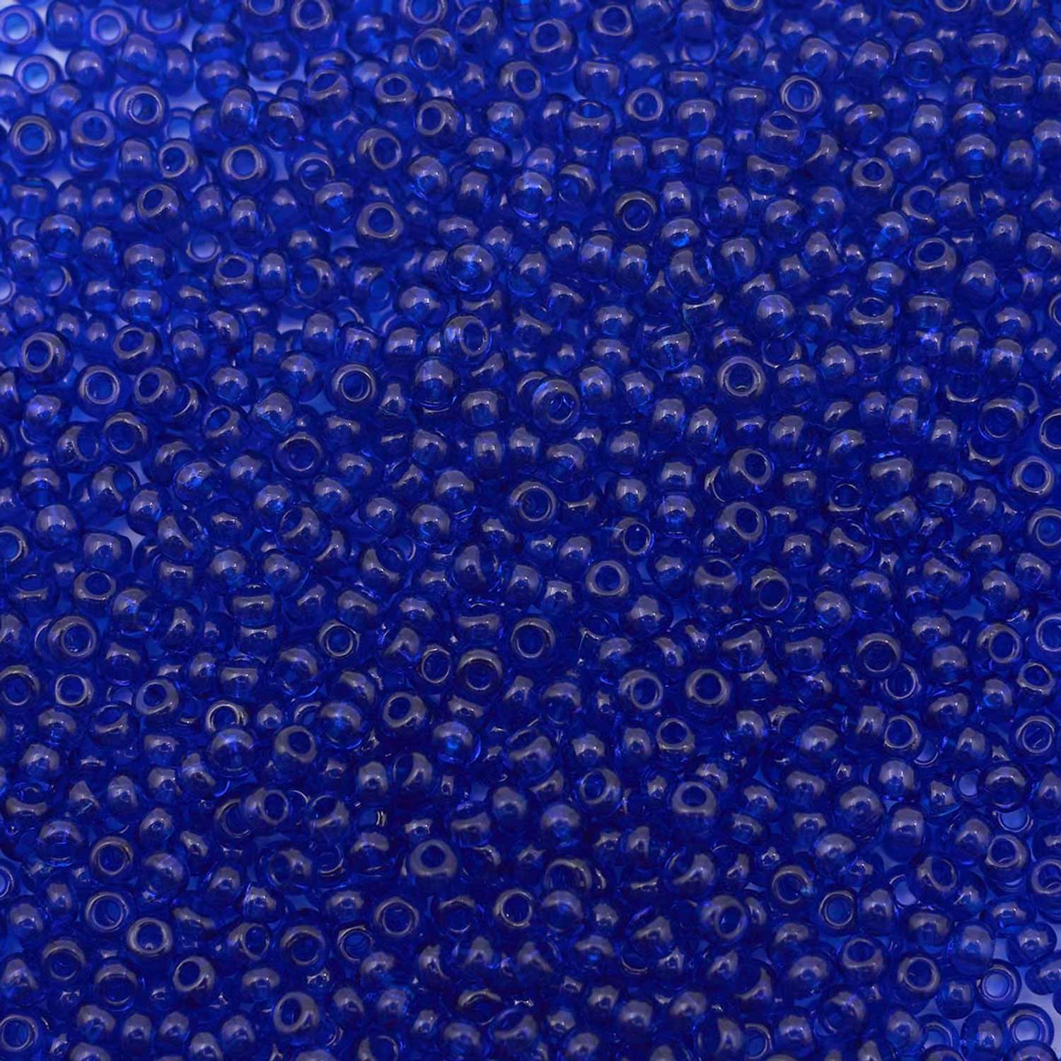 Бисер Preciosa чешский прозрачный 10/0 50 г Прециоза 30100 синий - фото 2