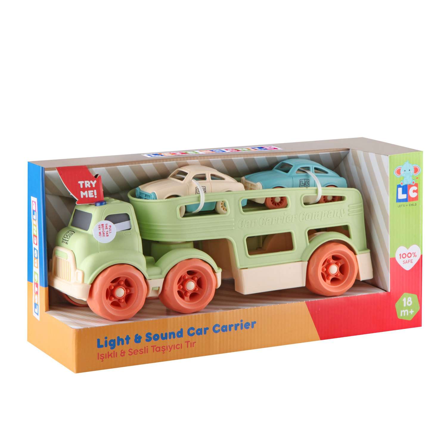 Автовоз с двумя машинками Let s Be Child световыми и звуковыми эффектами LC-31022-ZO - фото 2