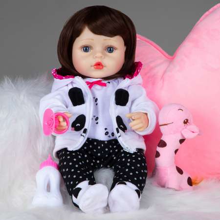 Кукла Реборн QA BABY девочка Сабрина силиконовая большая 45 см