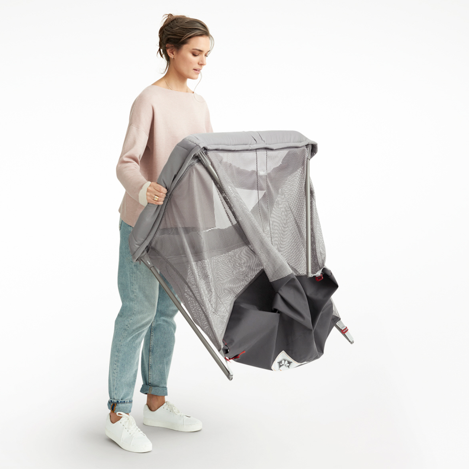 Манеж-кровать BabyBjorn Travel Cot Easy Go Серо-Беж 4502 - фото 9