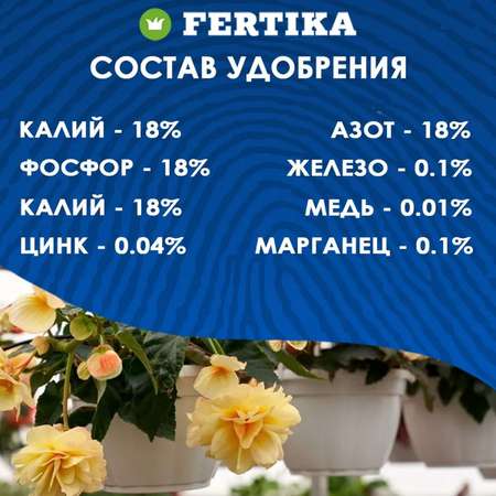 Водорастворимое удобрение FERTIKA Leaf Power для петуний и балконных цветов 500 г