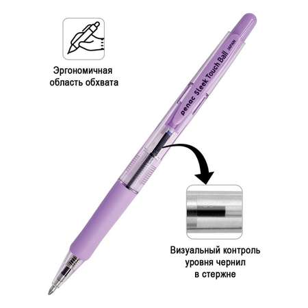 Ручка шариковая PENAC Sleek Touch Pastel автоматическая 1мм синяя. корпус ассорти. 5шт в блистере