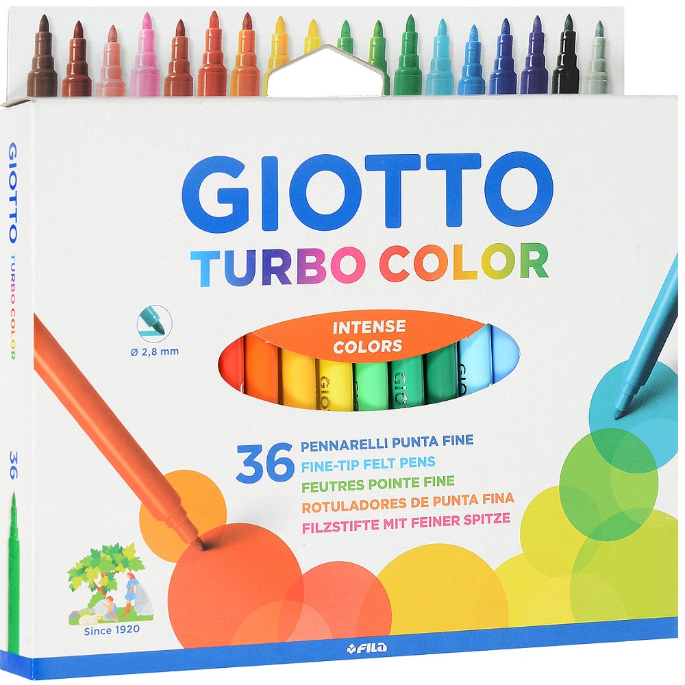 Фломастеры GIOTTO TURBO COLOR 36 цветов - фото 1