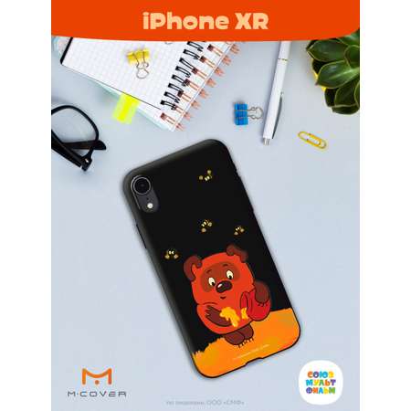 Силиконовый чехол Mcover для смартфона Apple iPhone XR Союзмультфильм Медвежонок и мед