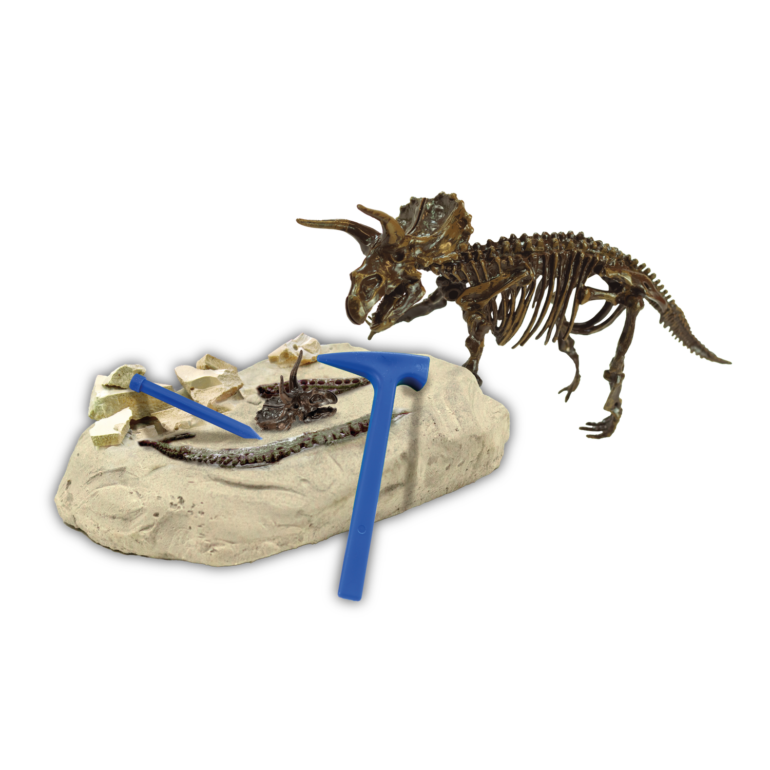 Набор для экспериментов KONIK Science раскопки ископаемых животных Трицератопс - фото 5