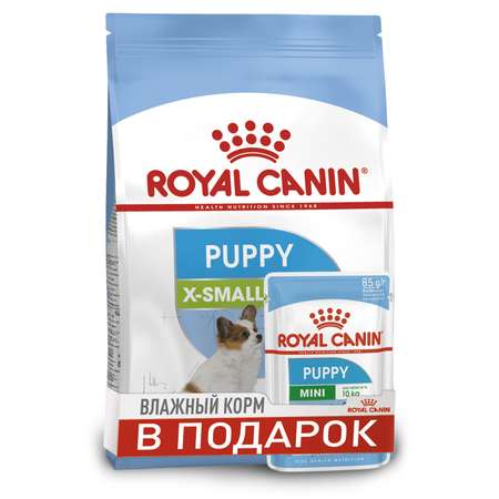 Корм для щенков ROYAL CANIN X-small Puppy 0.5кг +пауч Mini Puppy 85г