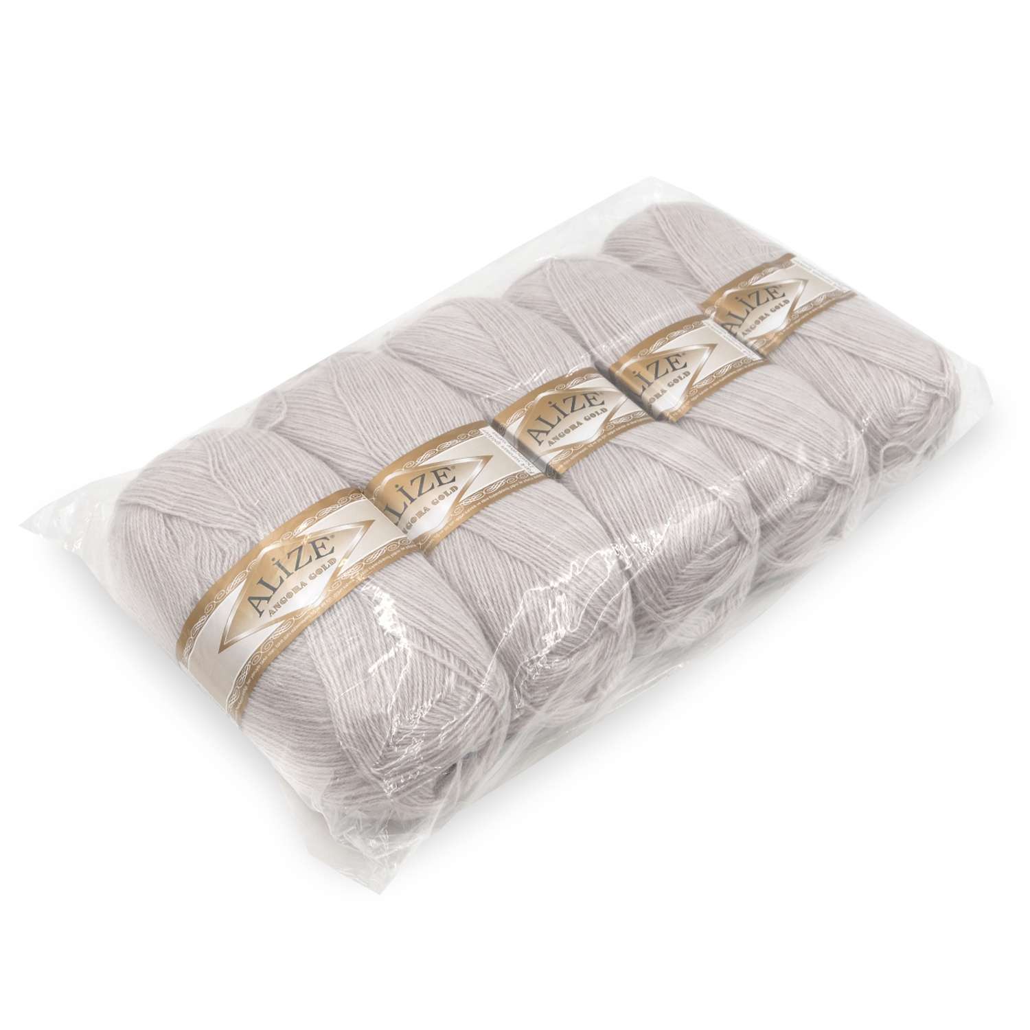 Пряжа Alize мягкая теплая для шарфов кардиганов Angora Gold 100 гр 550 м 5 мотков 168 белая зима - фото 8
