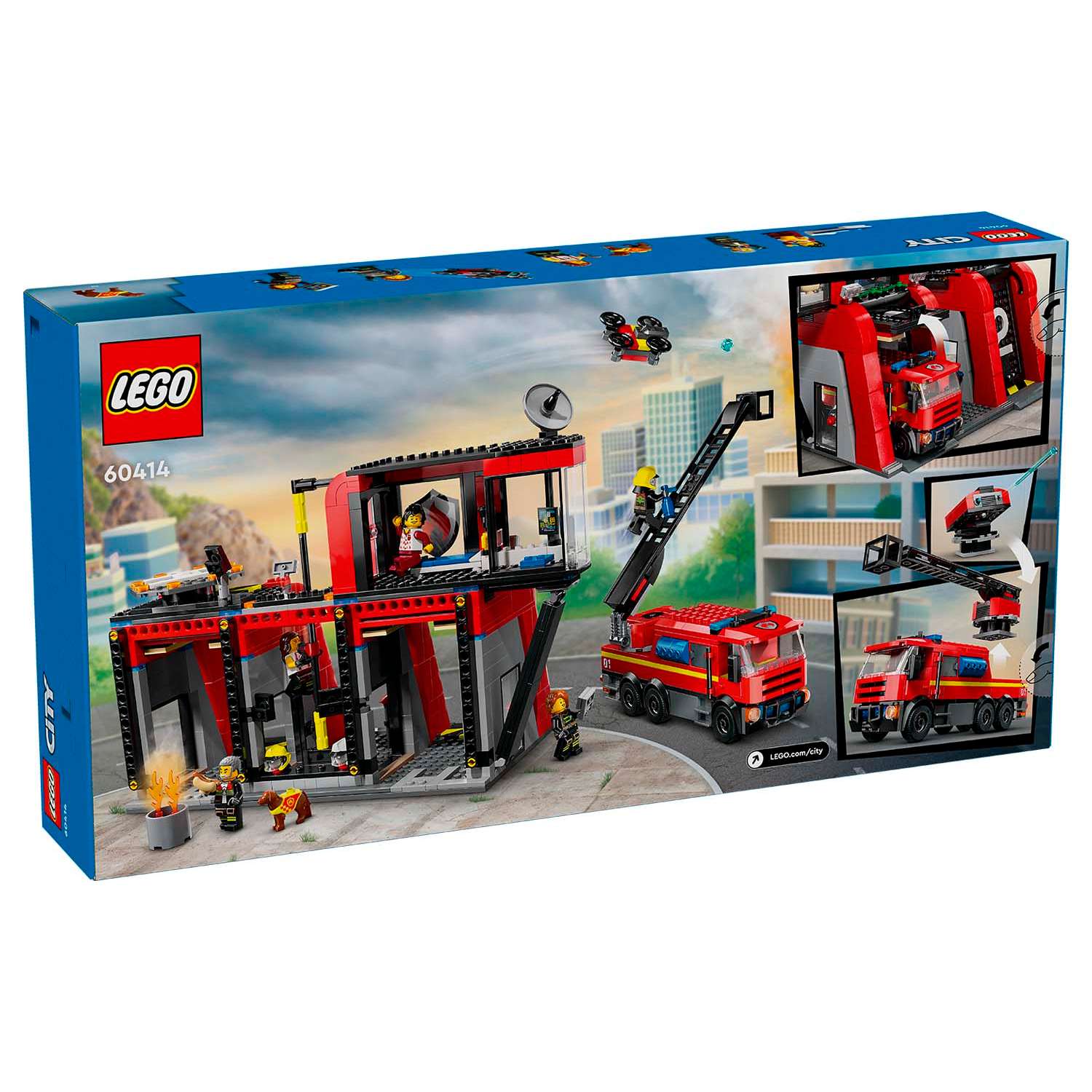 Конструктор детский LEGO City Пожарная часть и пожарная машина 60414 - фото 10
