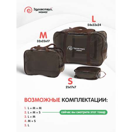 Сумка в роддом Здравствуй мама! Premium Quality 3 шт.