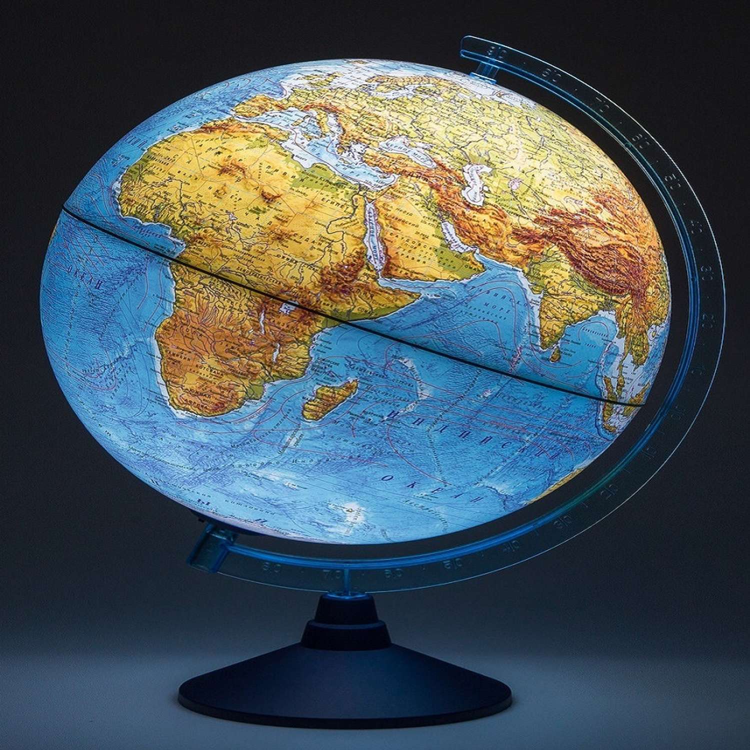 Глобус Globen Земли физический рельефный с LED-подсветкой 32 см - фото 10