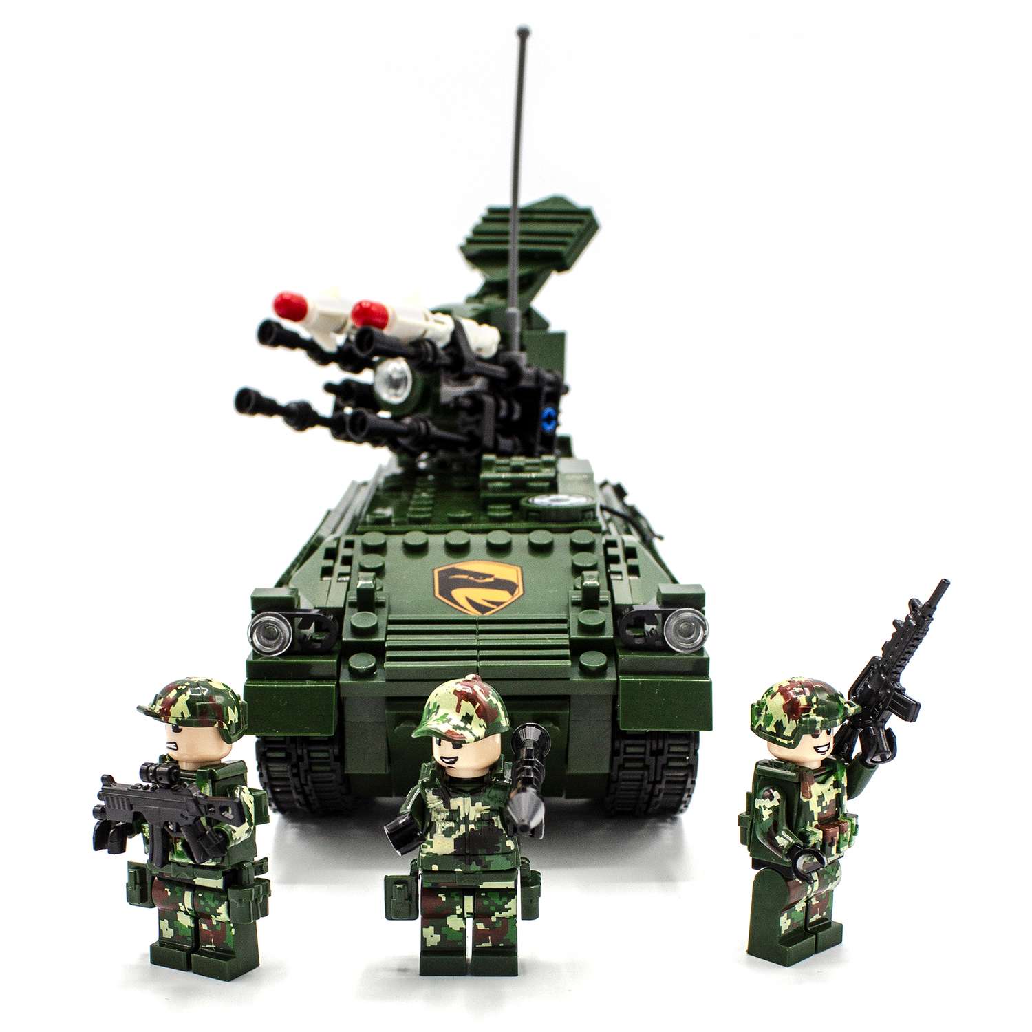 Конструктор BAZUMI Военный боевой танк 627 деталей - фото 2