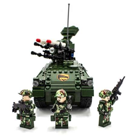 Конструктор BAZUMI Военный боевой танк 627 деталей