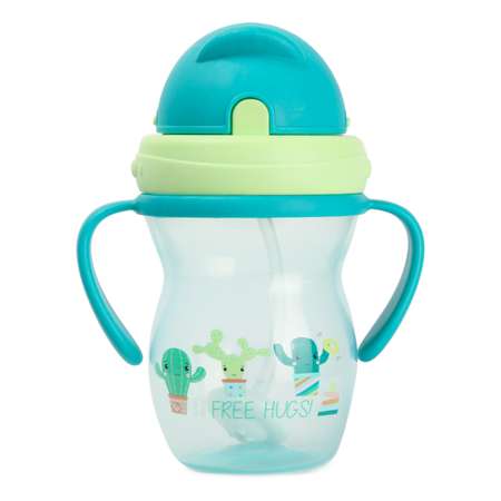 Поильник BabyGo Fisher Price с трубочкой съемные ручки 270мл Green