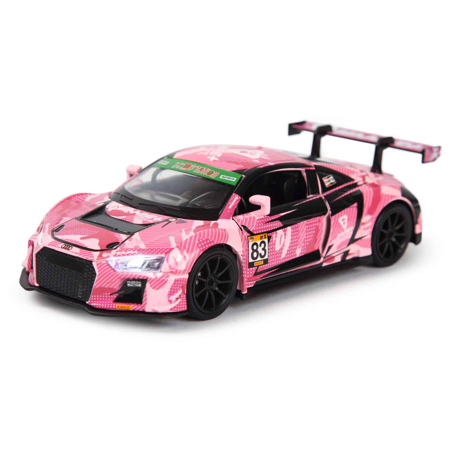 Машинка Mobicaro 1:32 Audi Macau Grand Prix 2020 Evisu Pink DTM 664992(I) 664992(I) - фото 5