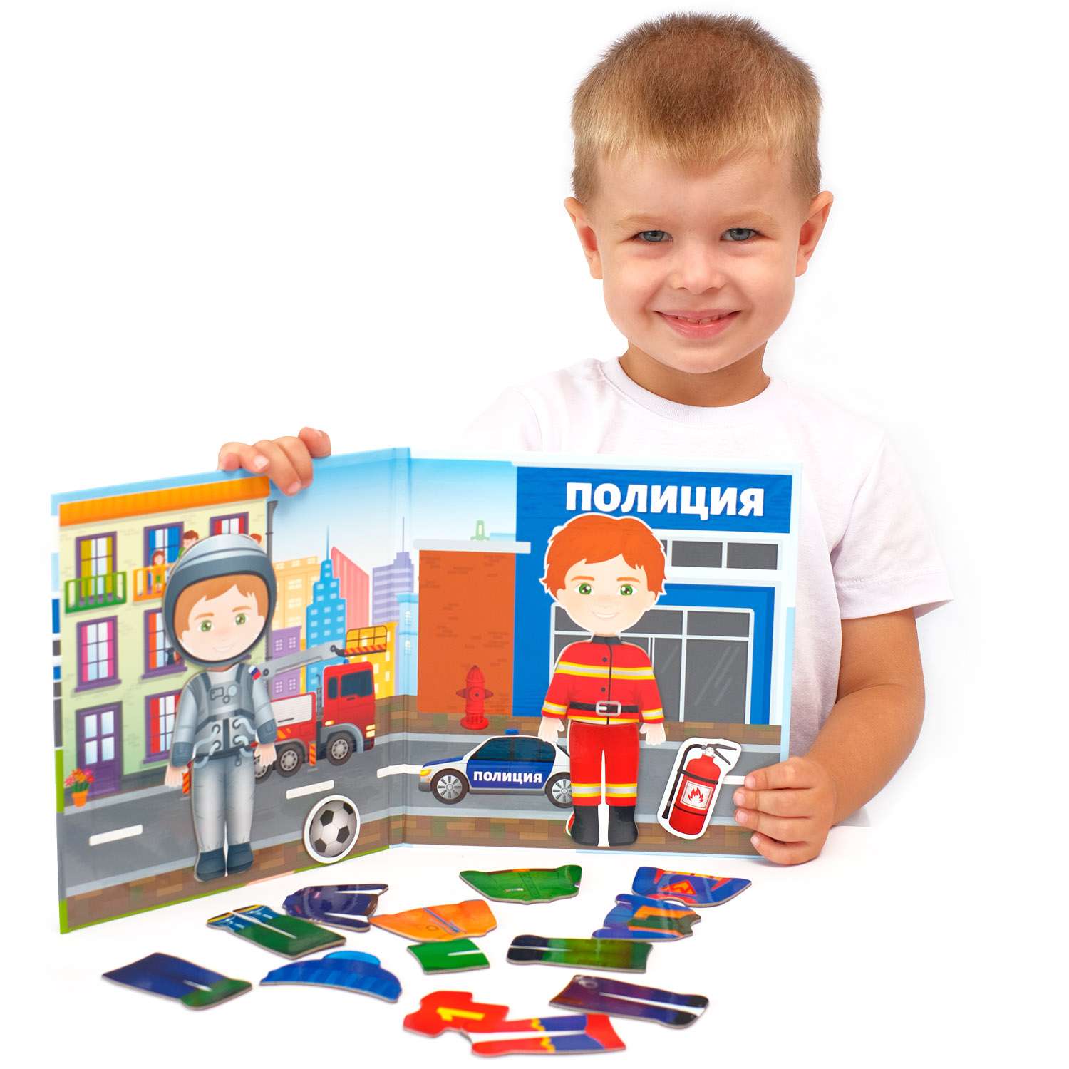 Настольная магнитная игра Бигр Одежда для мальчиков игра-одевашка в дорогу УД76 - фото 4