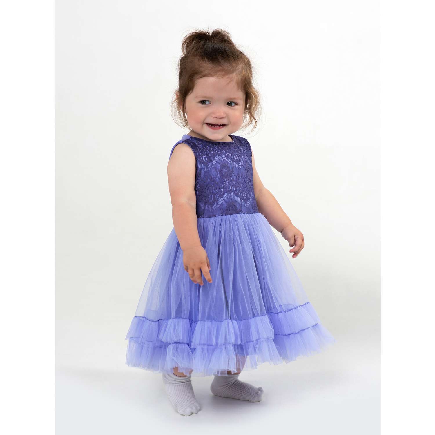 Платье Trendyco kids ТК562/сиренево-голубой - фото 4