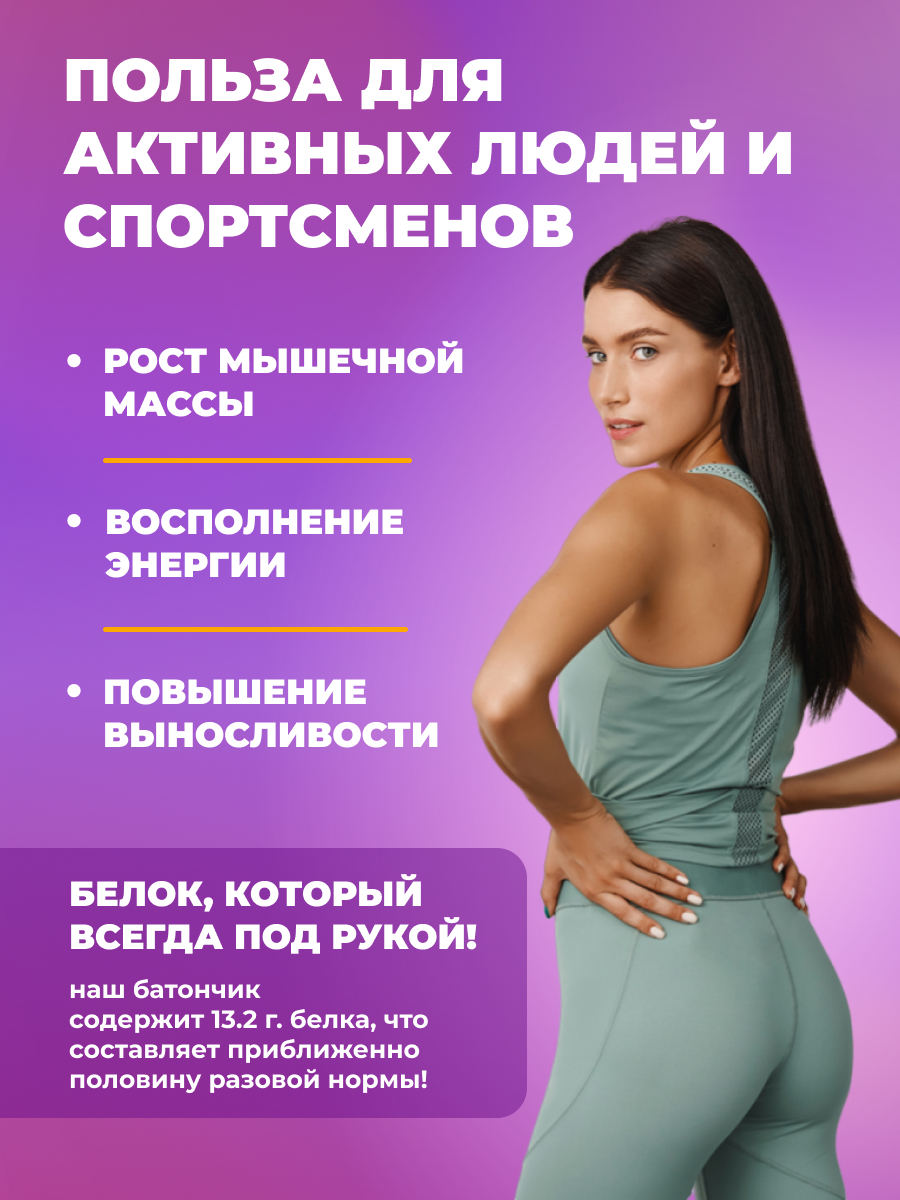 Протеиновые батончики ассорти FIT AND JOY с экстрактом ягод годжи и гуараны 16шт*40гр - фото 2